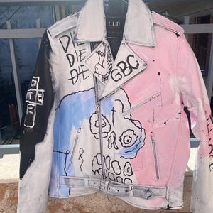 Lil peep never sagen die echte Lederjacke höchster Qualität zu einem guten Preis Bild 8