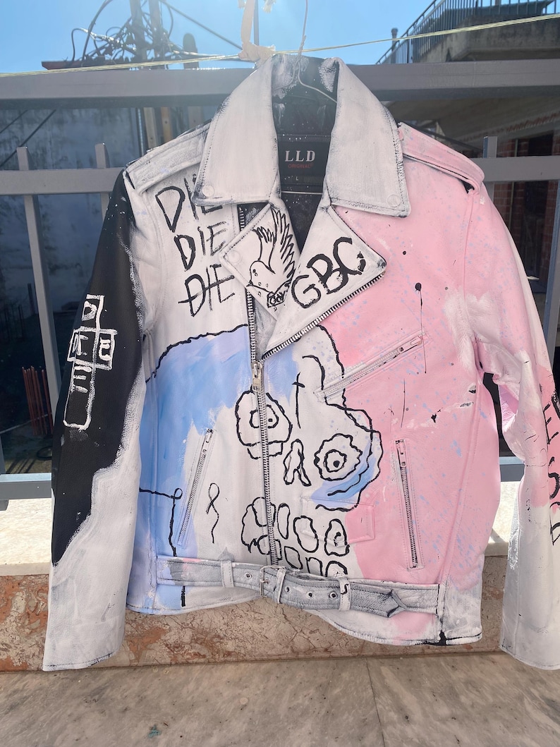 Lil peep never sagen die echte Lederjacke höchster Qualität zu einem guten Preis Bild 8