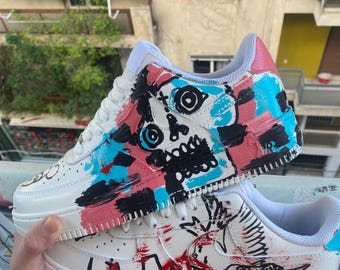 Custom Lil Peep Nike Air Force 1 Sneakers: Handgemalte tragbare Kunst zur Personalisierung verfügbar