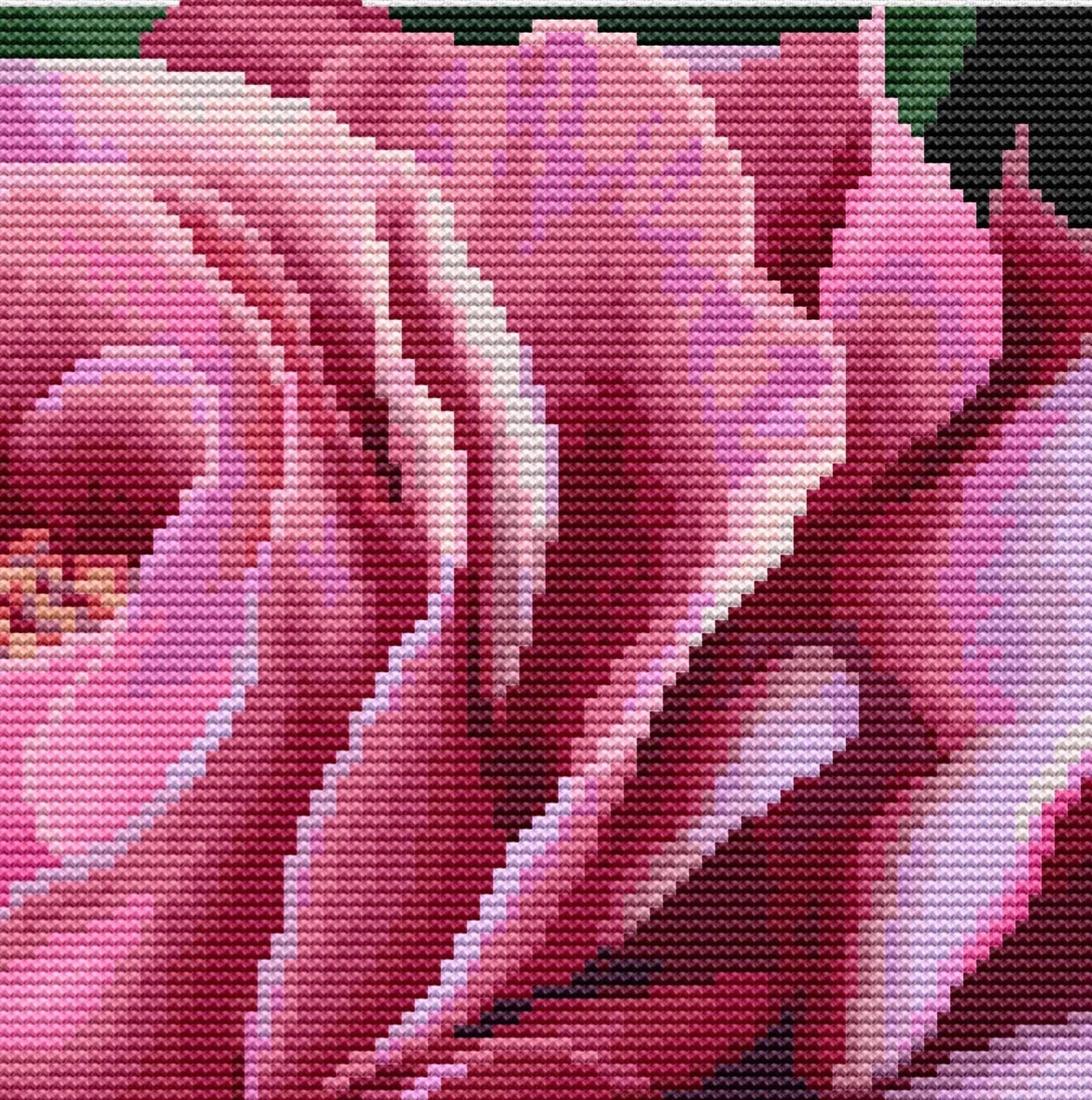 Love Single Rose Lacey Design CROSS STITCH PATTERN