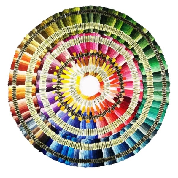 447 Rainbow Colors: Your Complete Embroidery Thread Set in One Bag.Gift Cross Stitch Tread Kit, 447 Colors Floss Mercerized Egyptian Cotton.