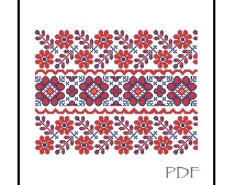 Ukrainian Folk Style - cross stitch pattern  - PDF pattern - instant download!