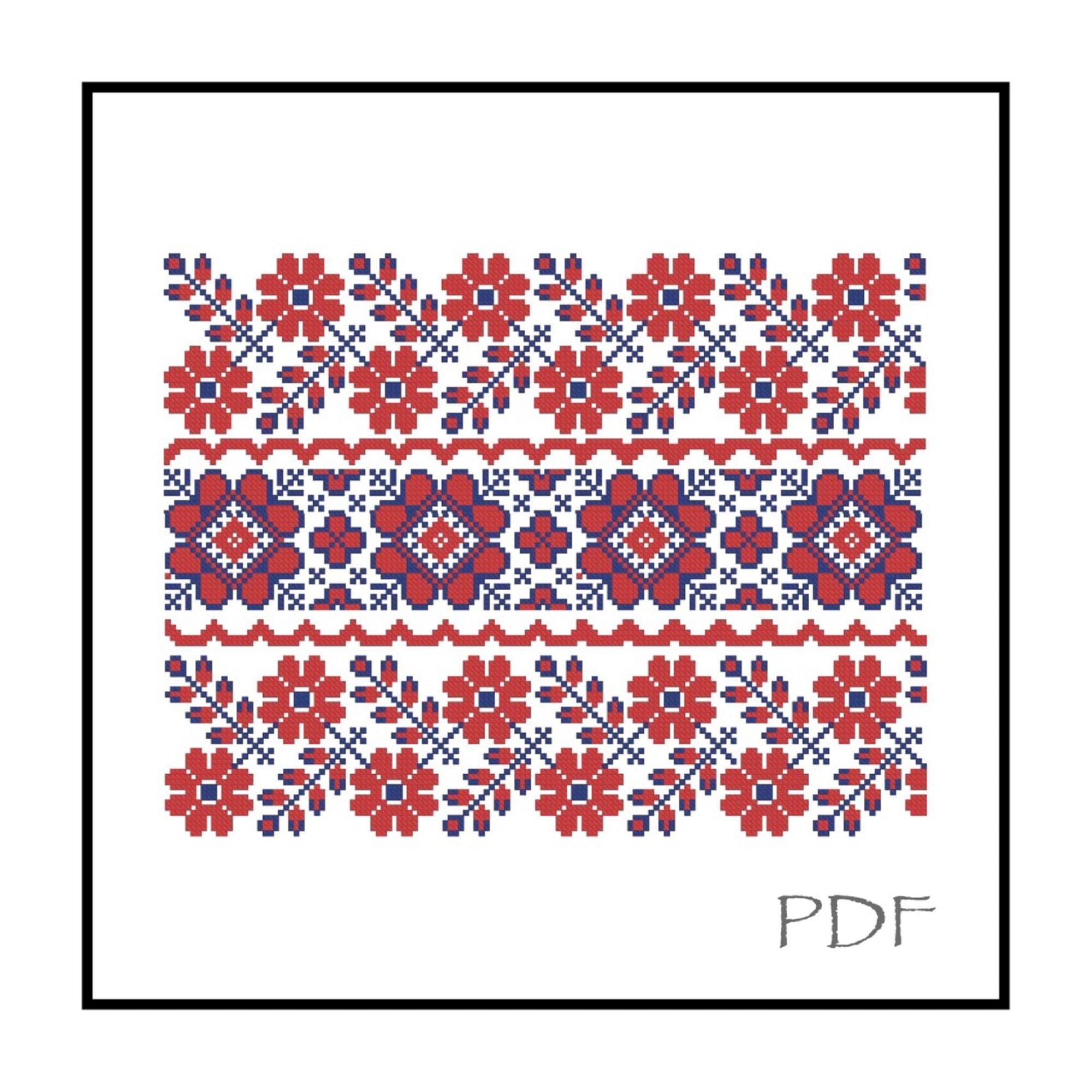 Ukrainian Folk Style cross stitch pattern PDF pattern Etsy México