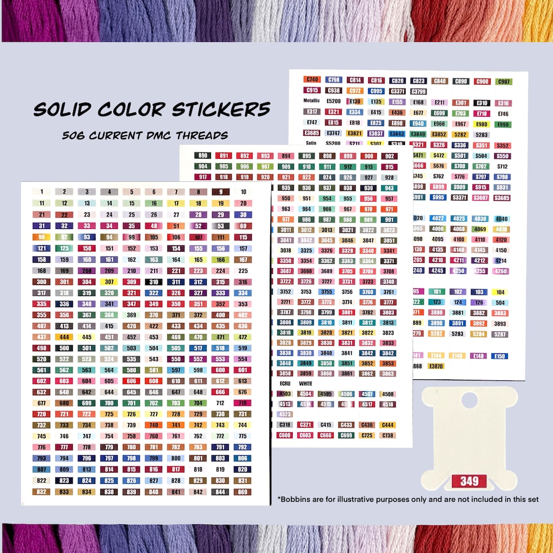 Ultimate DMC Floss Labels Collection. DMC Cotton Floss Waterproof