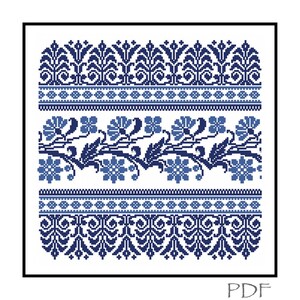 Folk Style Pattern - cross stitch pattern, Ukrainian embroidery, XStitch Ornament, Square pattern - PDF pattern - instant download!