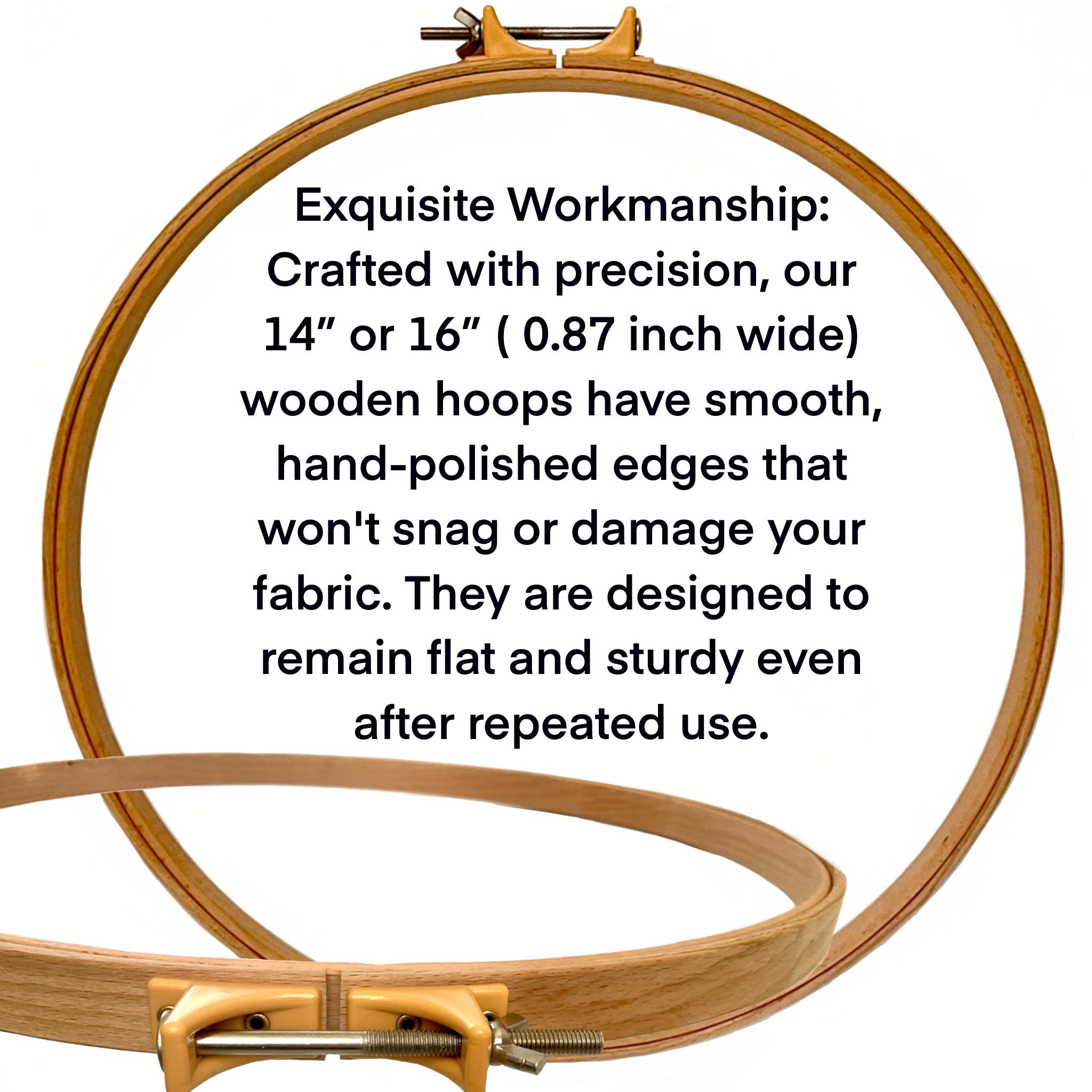 Wooden Embroidery and Cross Stitch Hoop Ring in 9 Sizes 4 to 14 inch(10 to  36cm)