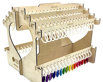 Deluxe Embroidery Floss Organizer: Wooden House,160 Slots - Handy Craft Tool for 128 Colors DMC floss skeins+32 Bobbins, Gift Tread Storage