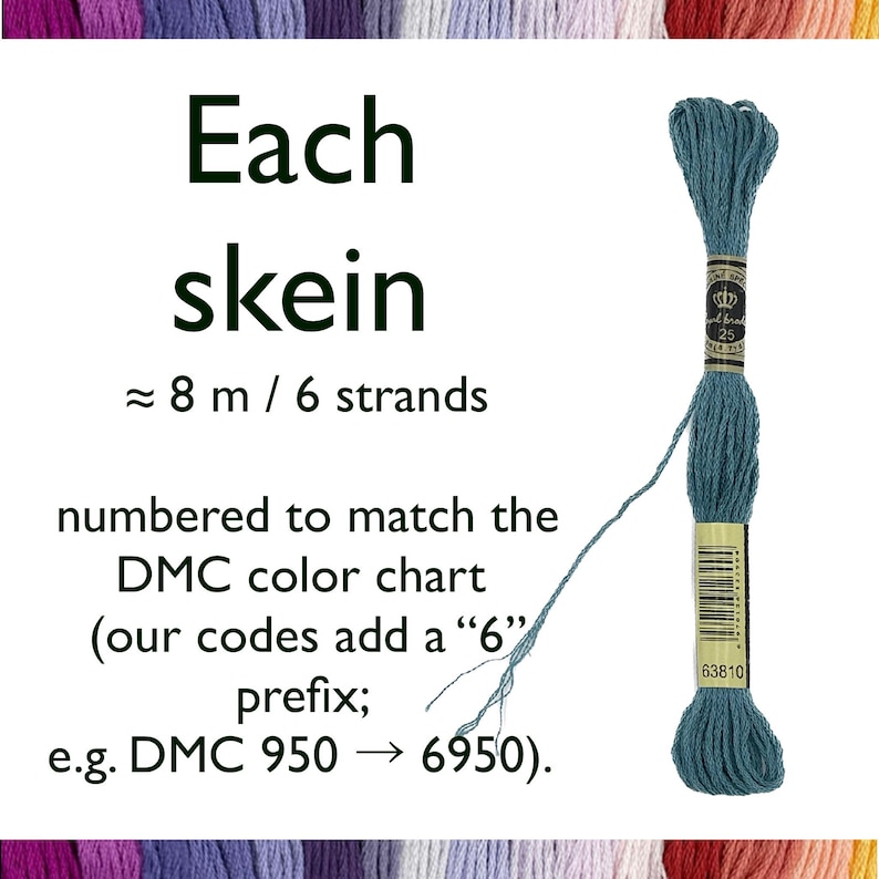 Embroidery Floss Set 482 Colors • DMC Compatible Thread Kit • Egyptian Cotton Floss • Full Cross Stitch Thread Set • Rainbow Floss Box image 4