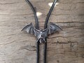 Vintage 3D Bat Bolo Tie - Wedding Necklace - Japan Wax Rope Bola Tie - Western Cowboy - Native American Style Necktie