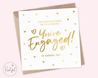 Wedding Card Personalised Engagement Card Personalised Congratulations Card You/'re engaged Engagement Card On Your Engagement Card