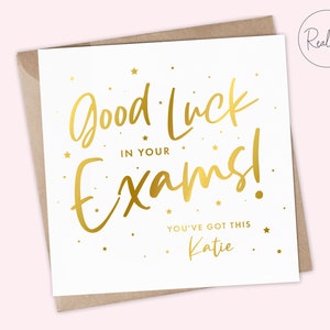 Viel Glück in Ihrer Prüfungskarte, Sie haben dies, Best of Luck-Karte, personalisierte Prüfungsglückskarte, Prüfungskarte, viel Glück, Sie können es tun!