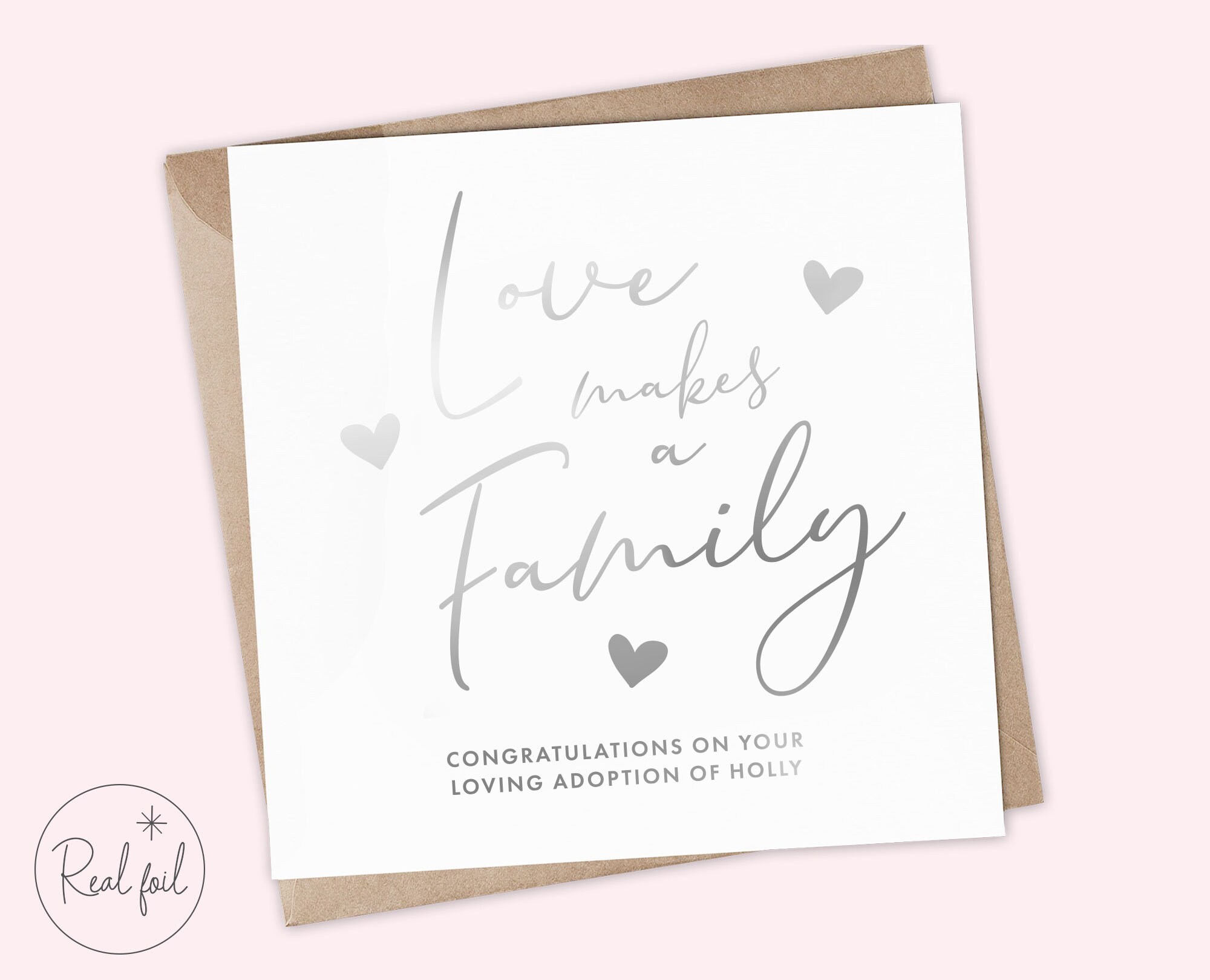 Handgemachte Adoption-Karte „Congratulations On Your Adoption“ – Persönliche Sternen-Karte