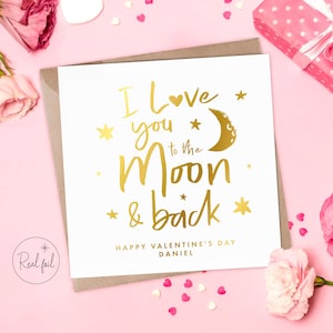 San Valentino personalizzati, Ti amo fino alla luna e ritorno, Indovina quanto ti amo, Ricordo, Giorno di San Valentino, Oro, Argento, Lamina d'oro rosa