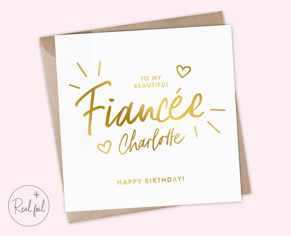 Carte Fi Fiance De Joyeux Anniversaire Personnalisee Carte Etsy Canada