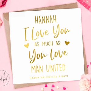 Biglietto di San Valentino personalizzato - Ti amo tanto quanto ami tu... - Ricordo carino, biglietto di San Valentino per fidanzato, biglietto di San Valentino per marito