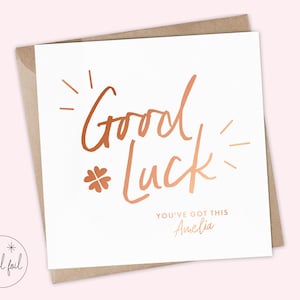Personalised Good Luck Card - You've Got This, Best of Luck Card, New ...