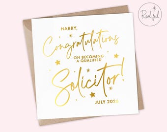 Tarjeta personalizada de abogado cualificado, felicitaciones por convertirse en abogado, tarjeta de graduación de derecho, regalo de abogado con lámina dorada, tarjeta de abogado