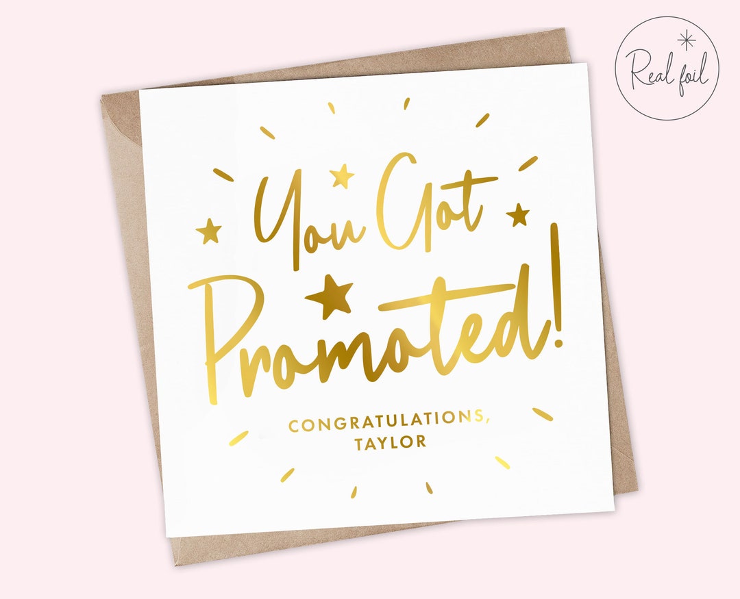 Personalised You Got Promoted Card, Promotion Card, New Job Card