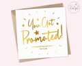 Personalised You Got Promoted Card, Promotion Card, New Job card, Congratulations Card, Exciting Times Card, Rose Gold, Gold, Rainbow Foil