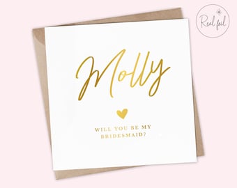 Will You Be My Bridesmaid Personalised - Will You Be My Maid of Honour - Flower Girl Card [Mix and match] - Personalised Will You Be My Card