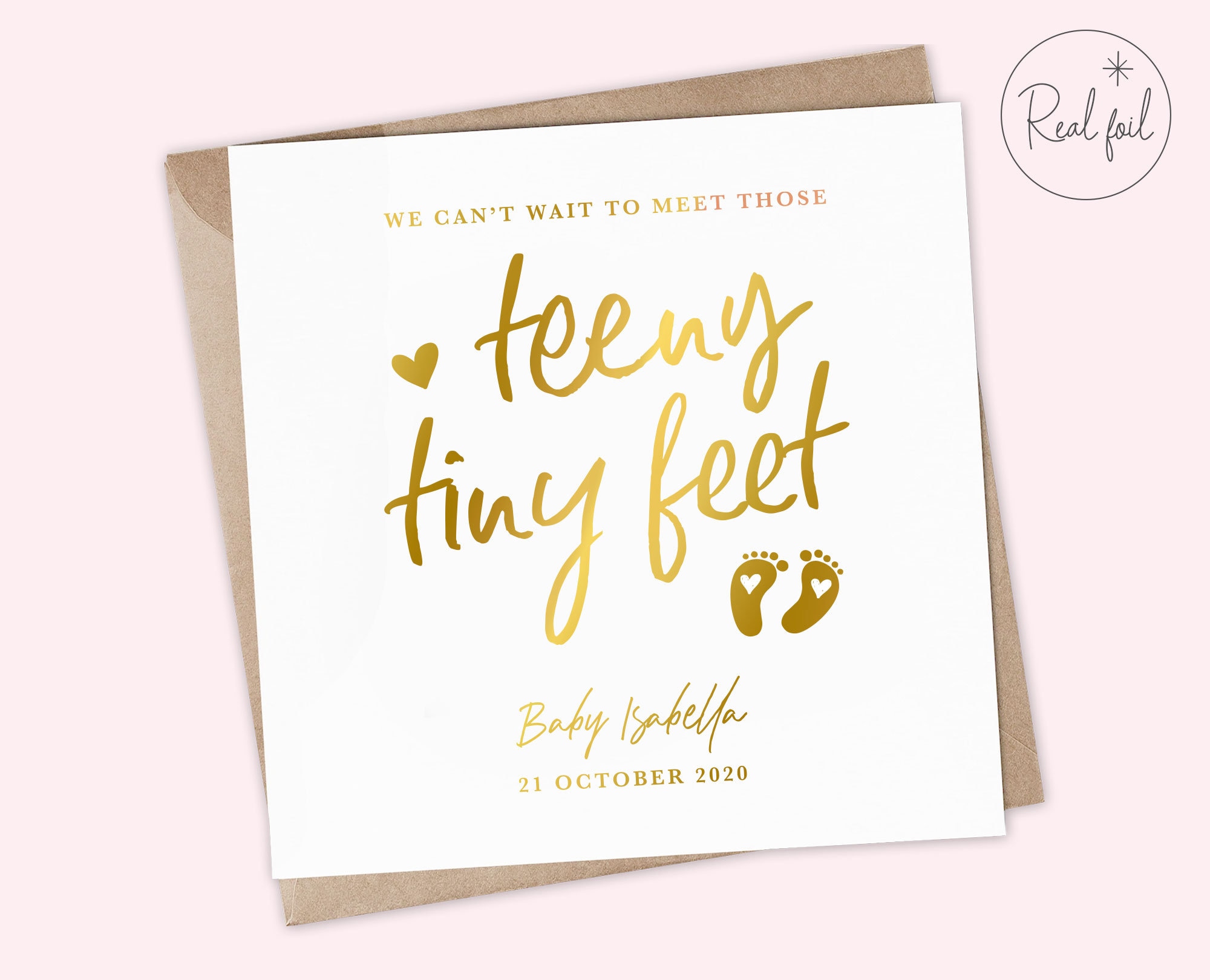 Neviti Tiny Feet Tischkarten – 10 Stück, Für Baby-Shower, Taufe & 1. Geburtstag, Teil Der Tiny Feet Kollektion