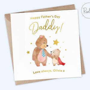 Happy Father's Day Daddy Karte – Vatertagskarte von Baby – Erstes Vatertagsgeschenk – Papa Vatertagskarte – Süße Vatertagskarte
