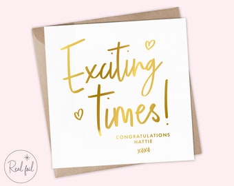Personalised Congratulations Card, Exciting Times Card, Good Luck Card, You&#39;ve Got This, New Job Card, Exciting Times Ahead Card, Real Foil