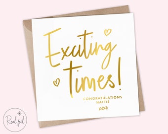 Personalised Congratulations Card Exciting Times Card Good - Etsy