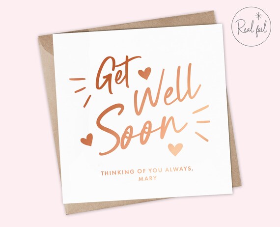 BYANIKA 'Get Well Soon' Karte – Süße Genesungskarte Mit Kraftpapier-Umschlag, A6