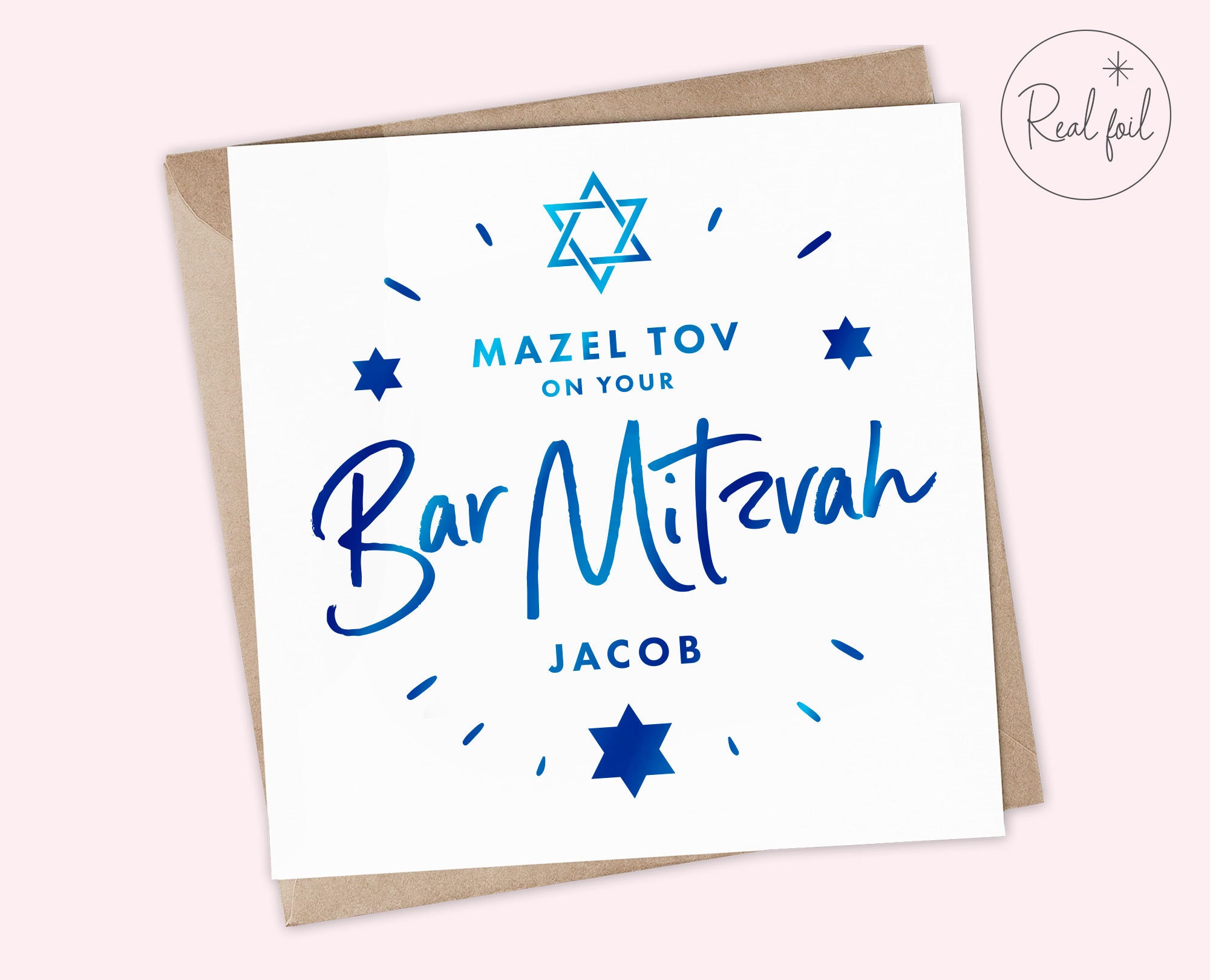 personalised-bar-mitzvah-or-bat-mitzvah-personalised-card-bar-mitzvah-card-mazel-tov-on-your-bar-mitzvah-bat-mitzvah-real-foil-etsy