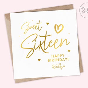 Sweet Sixteen Geburtstagskarte, Sweet 16 Geburtstagskarte, Sweet 16 Geburtstagskarte, Meilenstein Geburtstag, Neice Geburtstagskarte, Tochter Geburtstag