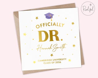 Tarjeta de graduación de doctorado personalizada, tarjeta oficial de doctorado, tarjeta de graduación de doctorado, tarjeta de graduación personalizada para doctorado