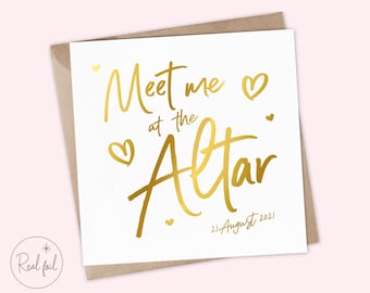 See You at the Altar, To My Groom Wedding Day Card, To My Bride Wedding Day Card, Keepsake, Foil, Rose Gold, Gold, Silver, Keepsake