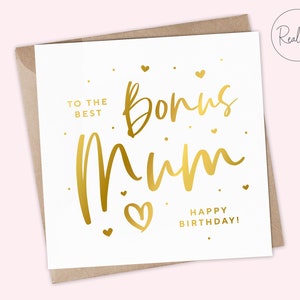 Carte de voeux joyeux anniversaire maman en prime - carte unique et sincère pour votre deuxième maman fille, fils, maman, souvenir