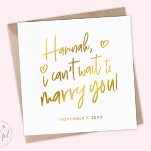 Hochzeitskarte, Ich kann dich nicht heiraten, An meinen Bräutigam Hochzeitstag Karte, An meine Braut Hochzeitstag Karte, Andenken, Folie, Rose Gold, Gold, Silber