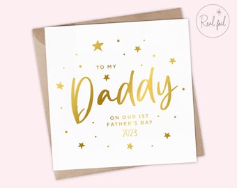 Tarjeta del primer día del padre como mi papá, tarjeta del primer día del padre del bebé del recién nacido, tarjeta del primer día del padre, padre, abuelo, papá, abuelo, recuerdo