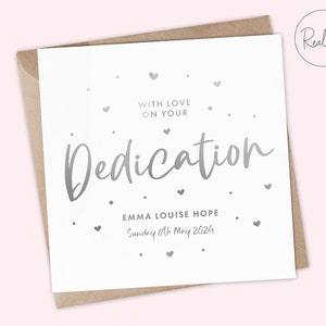 Personalised Dedication Card, Baby Dedication, Bible Verse Dedication ...