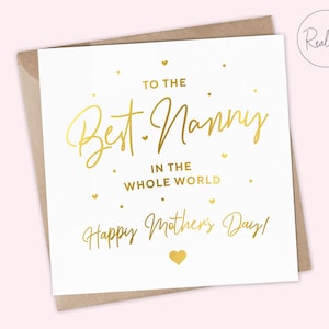 Biglietto per la festa della mamma della tata, biglietto per la festa della mamma per la migliore tata del mondo, tata per la festa della mamma, biglietto per la festa della mamma della tata, ricordo