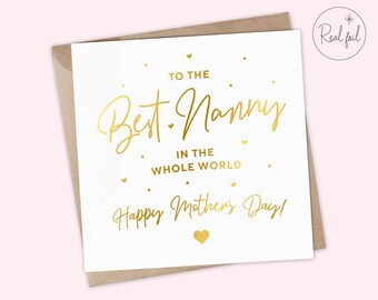 Tarjeta del Día de la Madre para la Niñera, Tarjeta del Día de la Madre para la Mejor Niñera del Mundo, Feliz Día de la Madre para la Niñera, Tarjeta del Día de la Madre para la Nanna, Recuerdo