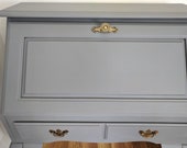 SOLD A similar item is coming soon Gorgeous Vintage dropfront, piano hinge secretary desk entry way desk
