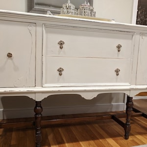 SOLD!!! Stunning refurbished Vintage white sideboard/ buffet.