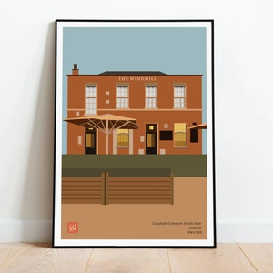 The Windmill Clapham Common Cafe Illustration South London SW4 image 1