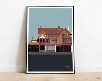 Hootananny Brixton | Effra Road SW2 South London | Live music venue illustration A5 A4 A3 | Graphic art print poster | Great gift | Unframed