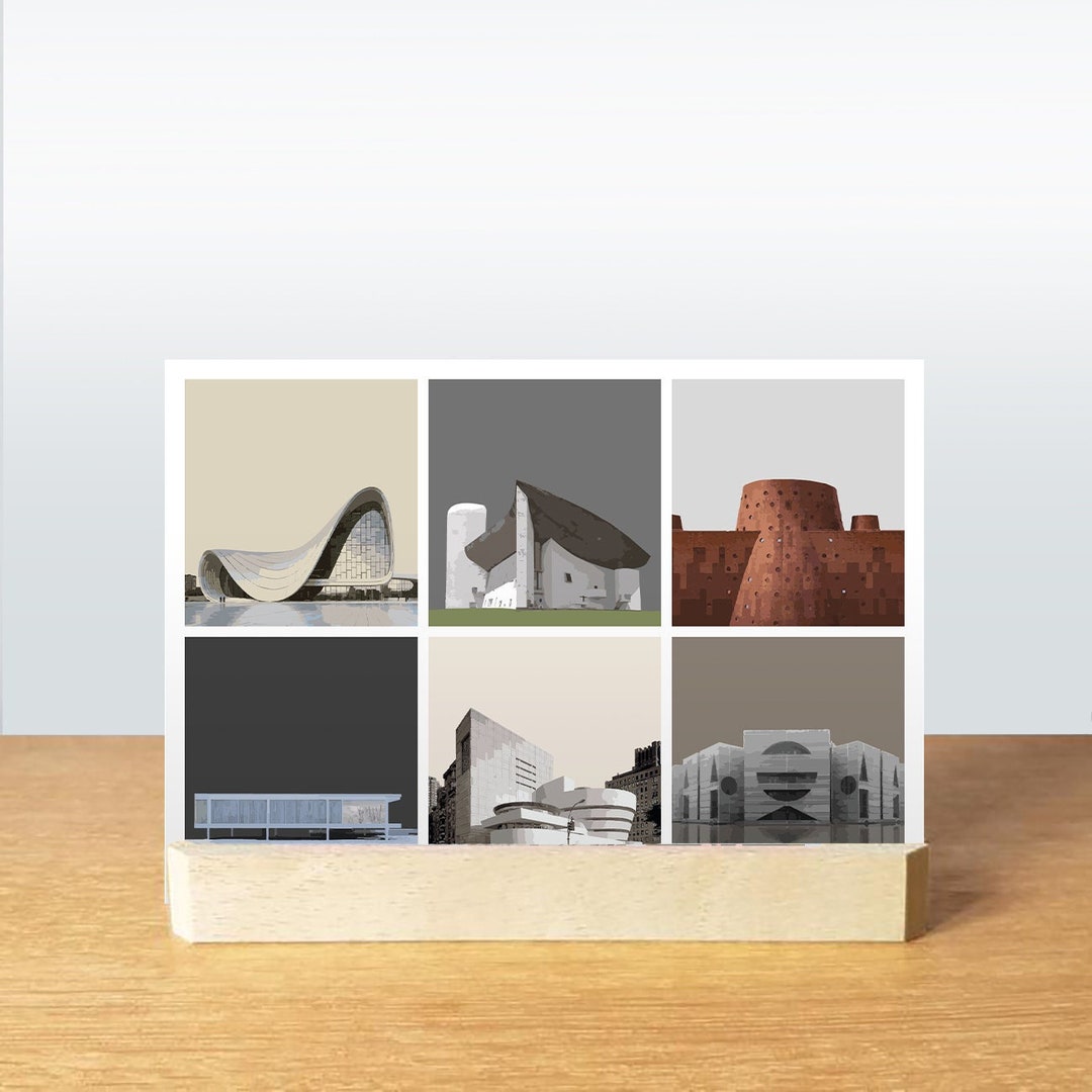 Architecture Postcard | 6 Graphic Art Digital Illustrations of