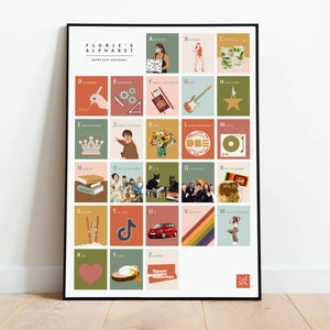 Movie Lovers Alphabet A-Z Print. Unframed Digital Art Print