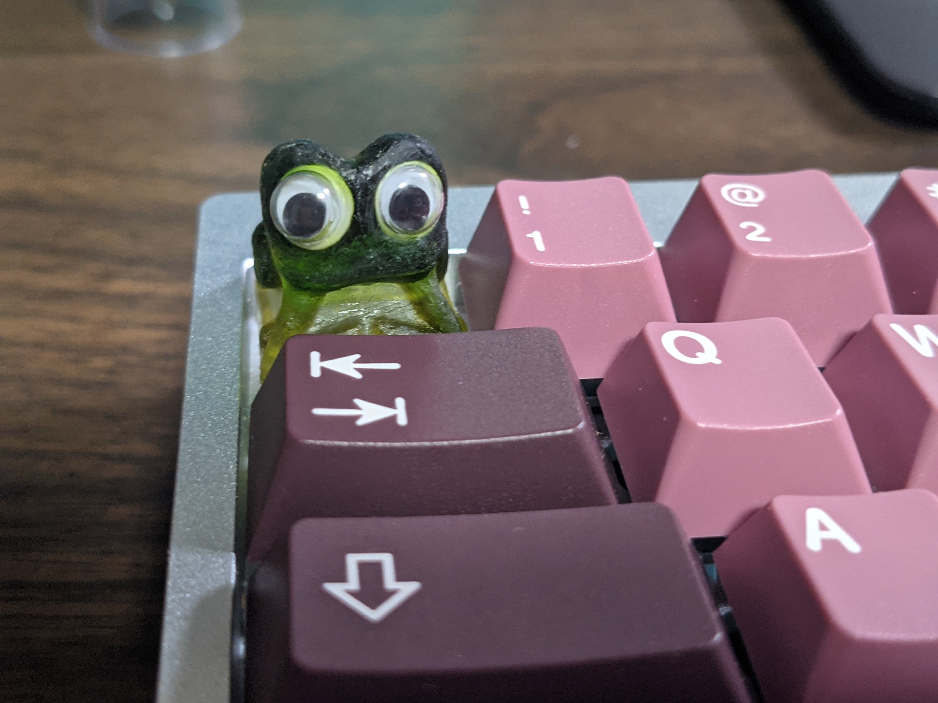 Frog keycap with googly eyes Etsy