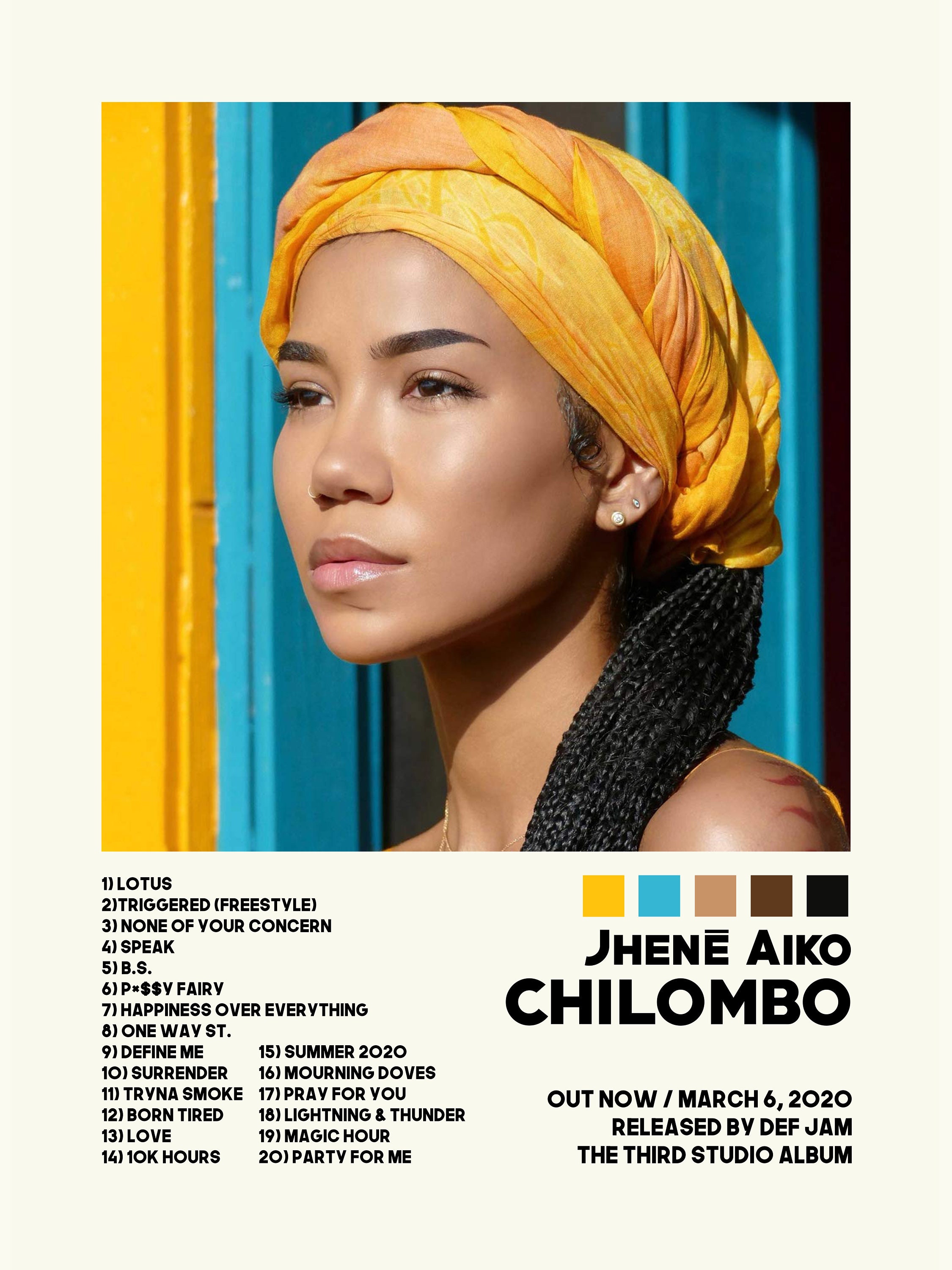 Jhene Aiko Poster / Jhene Aiko Chilombo Poster / Album Cover Etsy