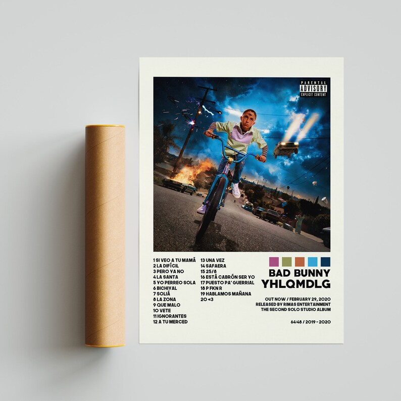 Bad Bunny Posters / YHLQMDLG Poster / Tracklist Album ...