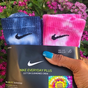 6 pack Nike Custom Tie-dye socks