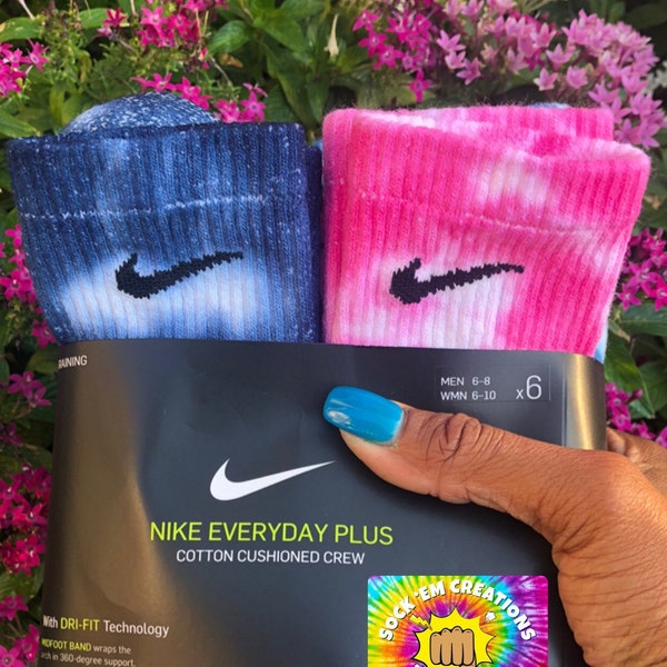 6 pack Nike Custom Tie-dye socks